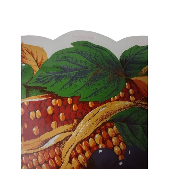 Vintage Town & Country Living Fall Pumpkin Puffy Plastic Placemats Set Of 5 - Picture 6 of 7